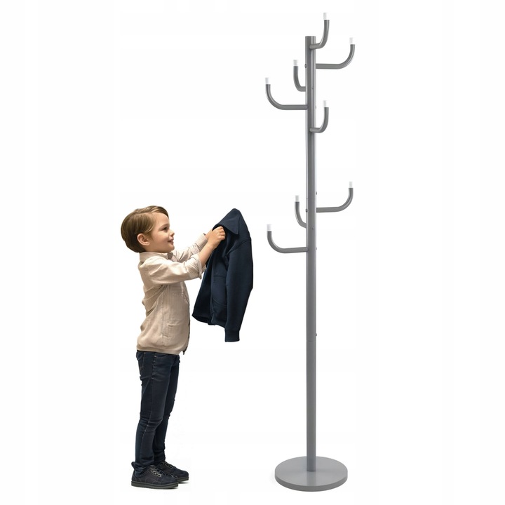 WIESZAK stojący NA UBRANIA kurtki metalowy STOJAK PODŁOGOWY do