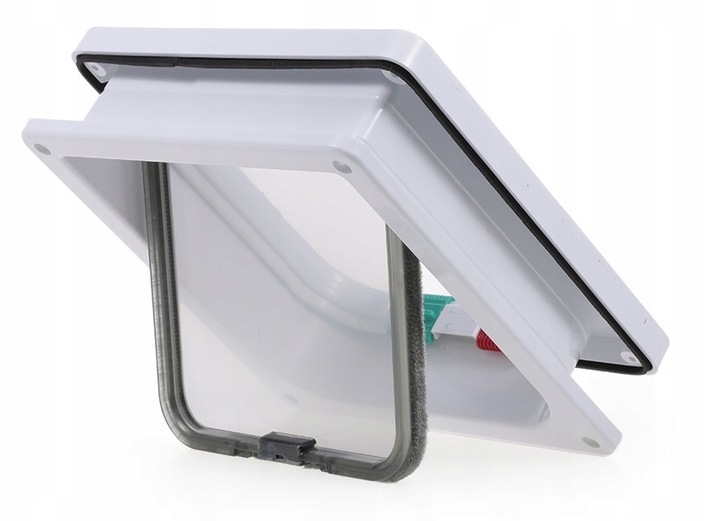 DRZWI Z KLAPĄ DLA PSA KOTA DRZWICZKI WAHADŁOWE KLAPA 4 SPOSOBY XL BIAŁE