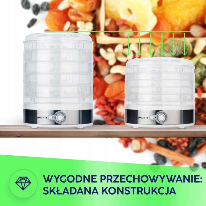 Suszarka do grzybów warzyw owoców 5-sit MPM MSG-11