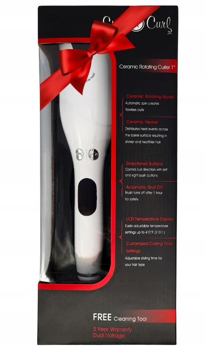 LOKÓWKA DO WŁOSÓW AUTOMATYCZNA SPIN CURL CERAMICZNA FALE WYŚWIETLACZ LCD