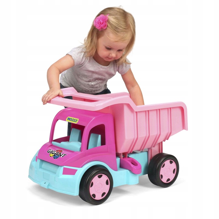 Gigant Wywrotka Różowa - Duży Pojazd WADER dla Dzieci