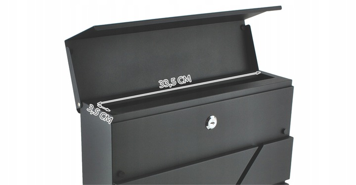 Skrzynka na Listy Pocztowa Gazety Pocztę Duża Listowa A4 Antracyt do Domu