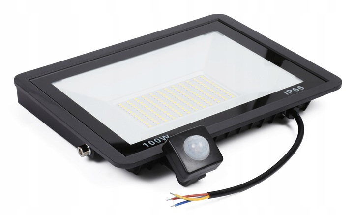HALOGEN LED 100W LAMPA CZUJNIK RUCHU ZMIERZCHU NAŚWIETLACZ ZEWNĘTRZNY