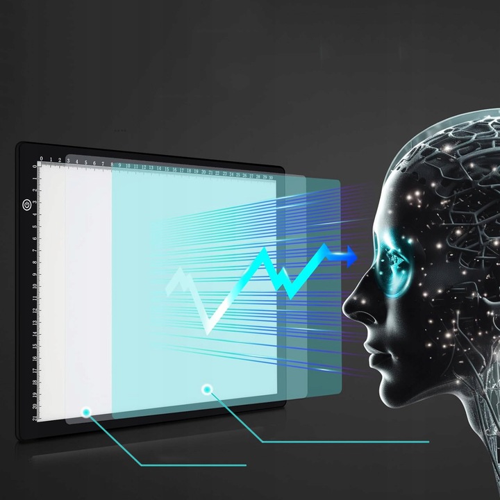 DESKA KREŚLARSKA A4 PODŚWIETLANA TABLICA LED TABLET GRAFICZNY DO RYSOWANIA