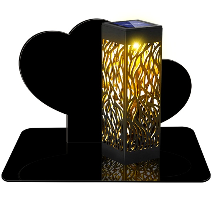 ZNICZ SOLARNY LED WIECZNY DLA DZIADKÓW NA CMENTARZ GRÓB lampka Serce 3D