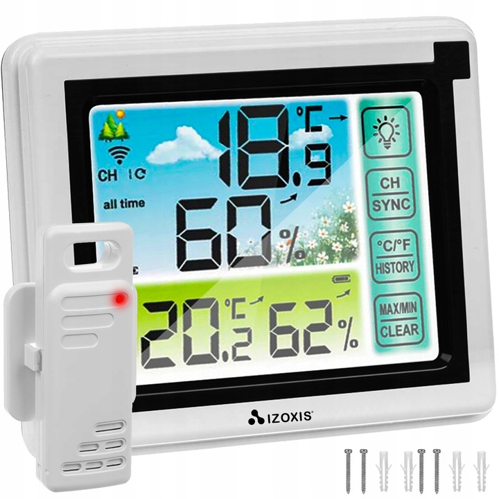 Bezprzewodowa Stacja Pogody Higrometr Termometr z Czujnikiem