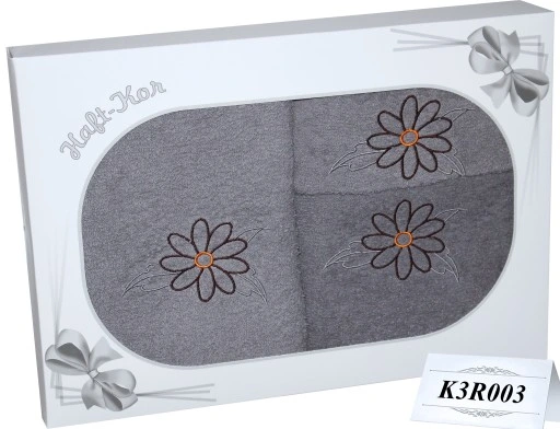 PREZENT KOMPLET TRZECH GRUBYCH RĘCZNIKÓW Z HAFTEM