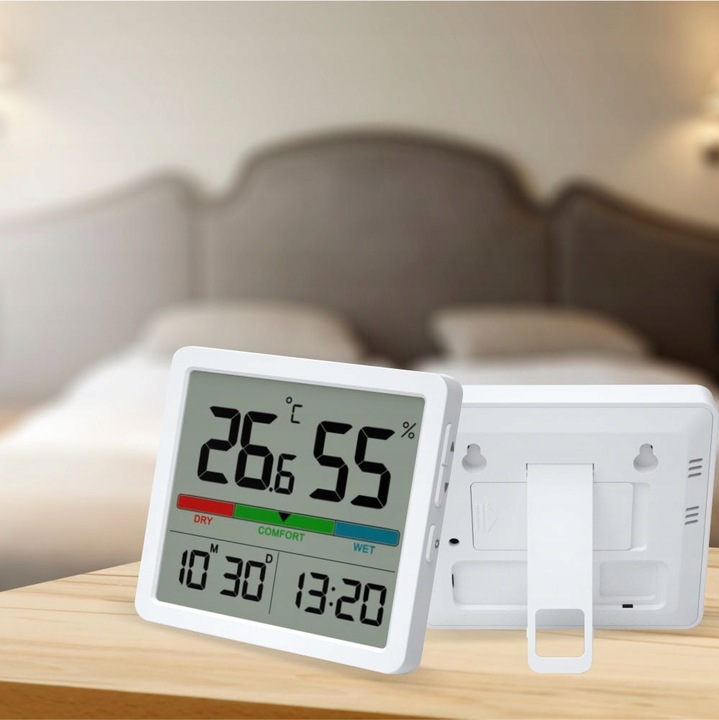 STACJA POGODOWA MANTA BEZPRZEWODOWA TERMOMETR HIGROMETR ZEGAR DATA