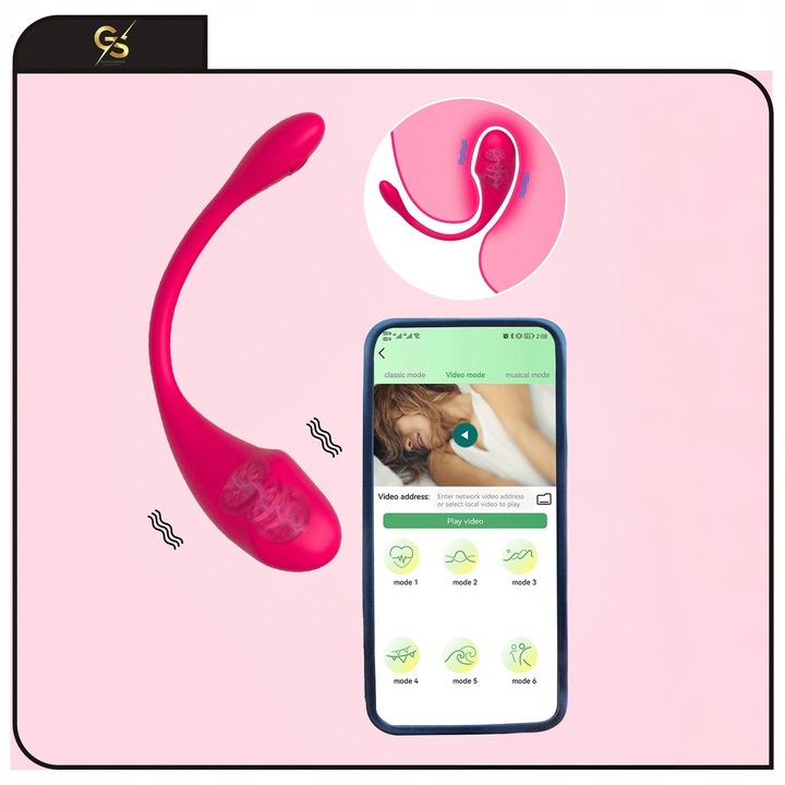 WIBRATOR JAJKO Z APLIKACJĄ ZDALNIE STEROWANY BLUETOOTH TELEFONEM PAR