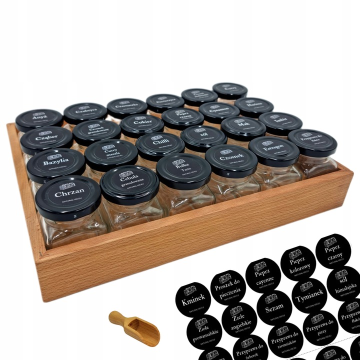 Pojemniki na przyprawy 24 szt 120ml organizer słoiczki słoiki