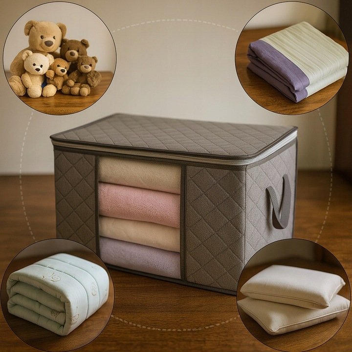 Organizer NA UBRANIA Pojemnik Na POŚCIEL KOŁDRĘ KOCE Pokrowiec XXL 84L