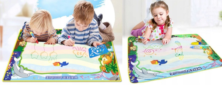 DUŻA MATA WODNA DO MALOWANIA WODĄ PIECZĄTKI 120x90