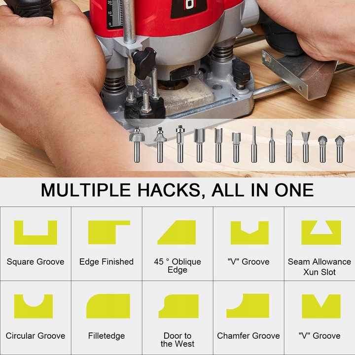 MEGA FREZARKA GÓRNOWRZECIONOWA DO DREWNA + FREZY