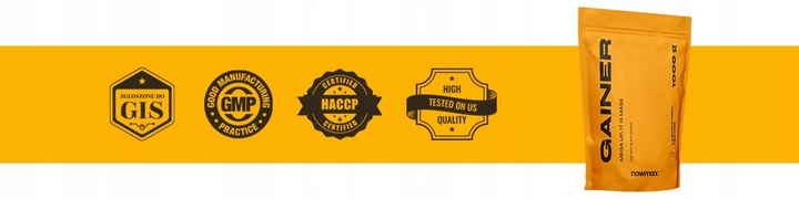 nowmax MEGA UP GAINER 1000g NA MASĘ MIKS WITAMIN ANABOLIZM MUSKULATURA