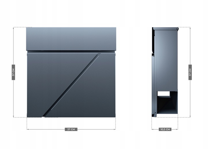 Skrzynka na listy pocztowa Mark Adler Post 3.0 Antracyt