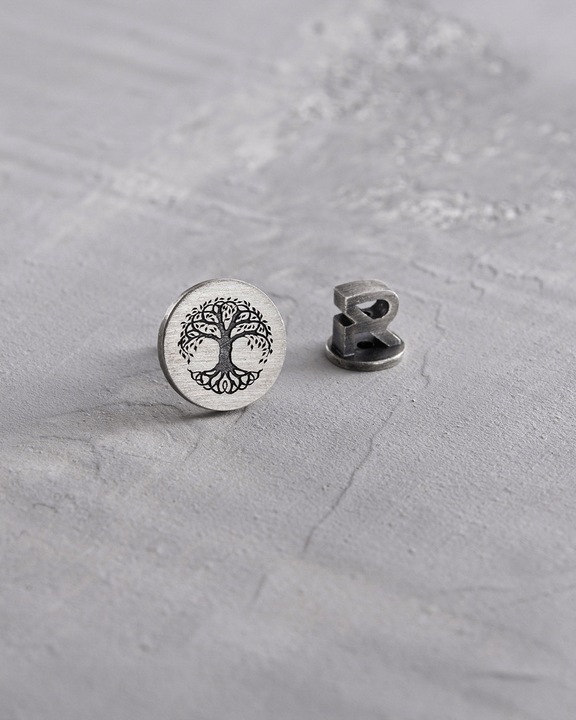 Srebrny mono - kolczyk TREE OF LIFE