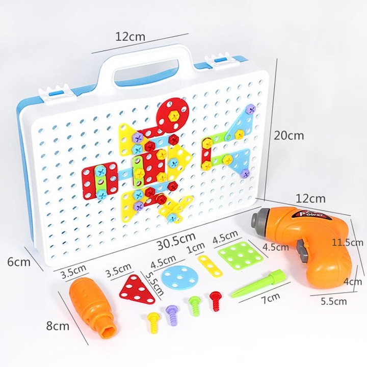 KLOCKI KONSTRUKCYJNE WKRĘTARKA ŚRUBKI WIERTARKA