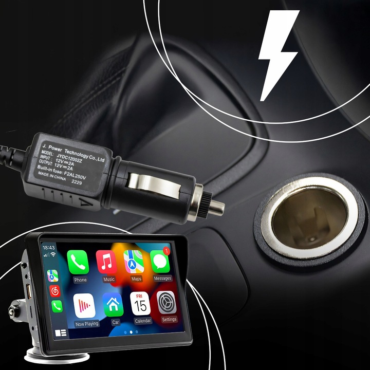 RADIO SAMOCHODOWE 7 CALI ANDROID APPLE CARPLAY KAMERA COFANIA