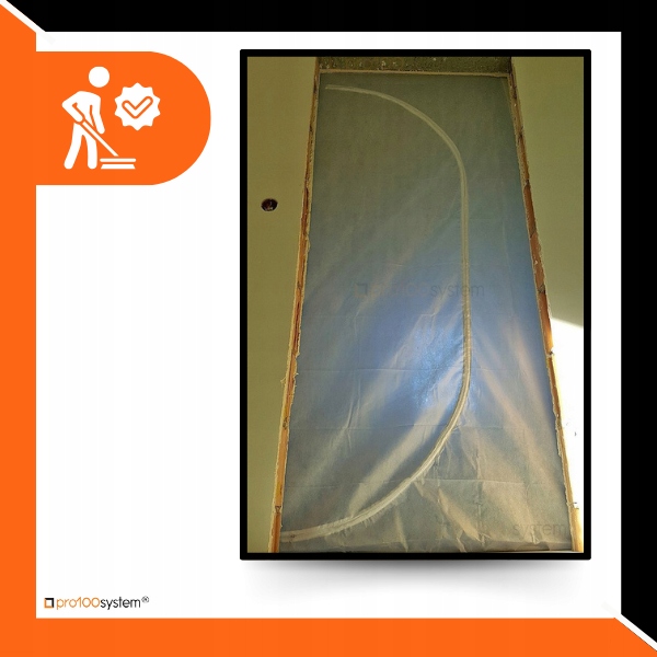 KURTYNA PRZECIWPYŁOWA Drzwi Remontowe Budowlane Z ZAMKIEM BŁYSKAWICZNYM