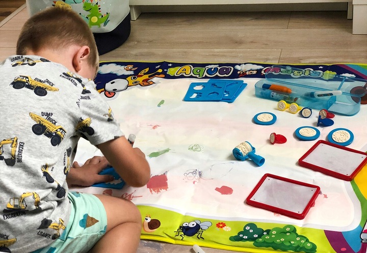 Mata Wodna do Malowania Pieczątki Formy Zestaw XXL