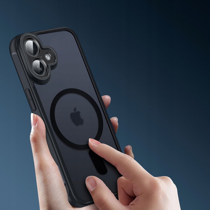 Etui do iPhone 16 do MagSafe MATT CASE WZMACNIANE 360° Szkło 5D PREMIUM