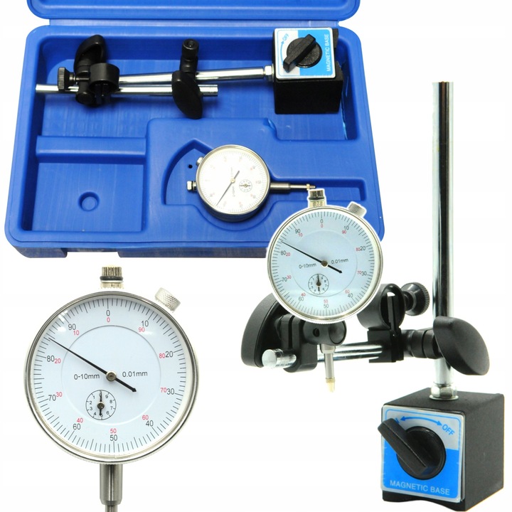 CZUJNIK ZEGAROWY STATYW MAGNETYCZNY 0-10MM+WALIZKA