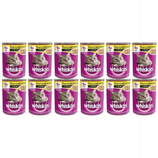 WHISKAS Kurczak 24x400g Puszka karma dla kotów