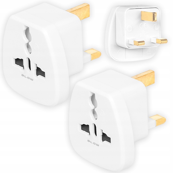 2x PRZEJŚCIÓWKA Wtyczka typ G ADAPTER PODRÓŻNY EU-UK PL ANGIELSKA