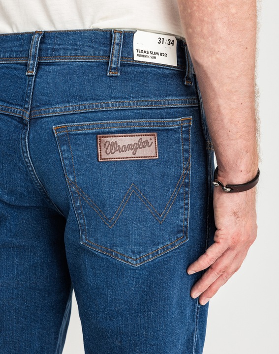WRANGLER Texas Slim Game On Spodnie Męskie Jeans Zwężane Dopasowane