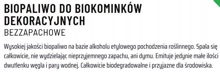 BIOPALIWO BIOETANOL DO BIOKOMINKA 5L BEZZAPACHOWE 96% ATEST DRAGON