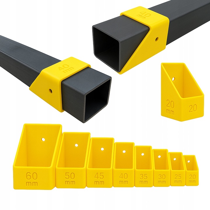 WZORNIK SZABLON do profili 20-60mm do cięcia pod kątem 45°i 90° 8w1