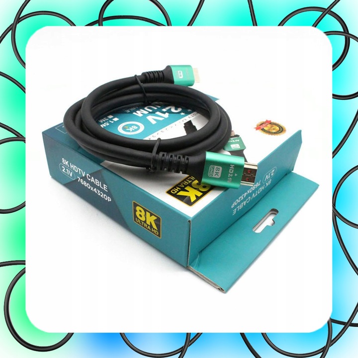 KABEL HDMI 2.1 V PREMIUM ULTRA HIGH SPEED UHD 8K 4K144Hz 10m 8K