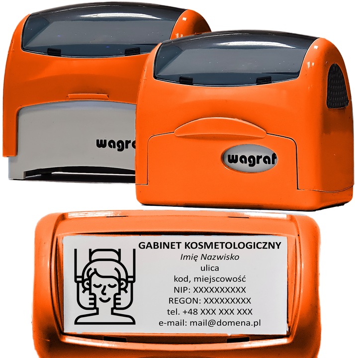 Wagraf A4 PIECZĄTKA do 8 wersów - 12 kolorów obudowy