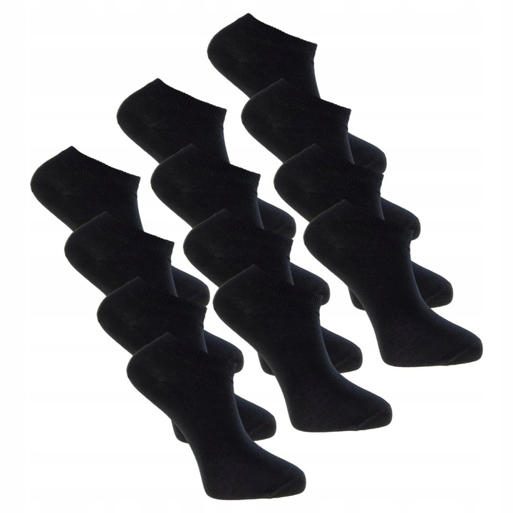 12x Niskie Skarpetki Męskie Stopki Skarpety Bawełniane Czarne MORAJ 39-42