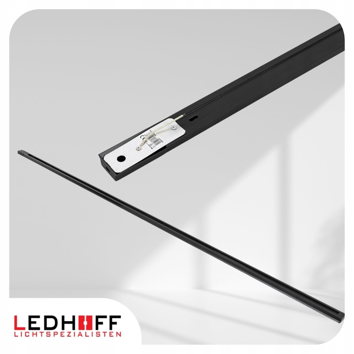 Oświetlenie szynowe Zestaw listwa 2m + 4x lampa GU10 CZARNY