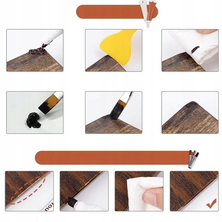 Zestaw DO NAPRAWY PANELI mebli markery WOSK NAPRAWCZY drzwi drewna RYS