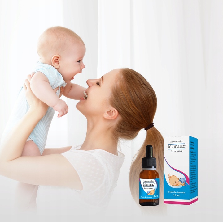 Mamalac KROPLE Z LAKTAZĄ DLA NIEMOWLĄT NA KOLKĘ