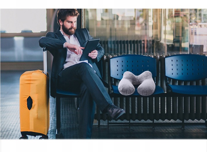 PODUSZKA PODRÓŻNA DMUCHANA ROGAL GRANATOWA 225137