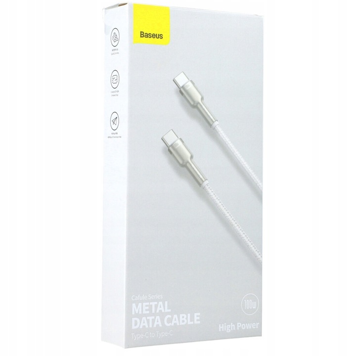 Kabel USB-C / USB-C, Baseus Cafule, 5A, 100W, 1m
