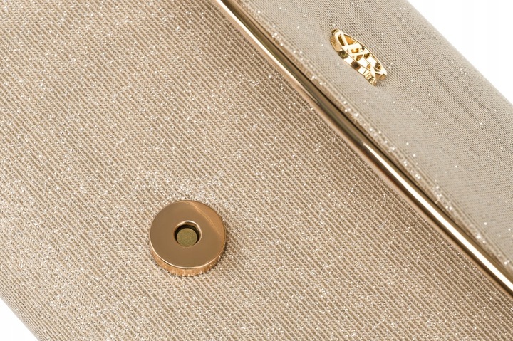 Torebka kopertówka brokatowa na wesele bal wieczorowa mała z klapką Rovicky