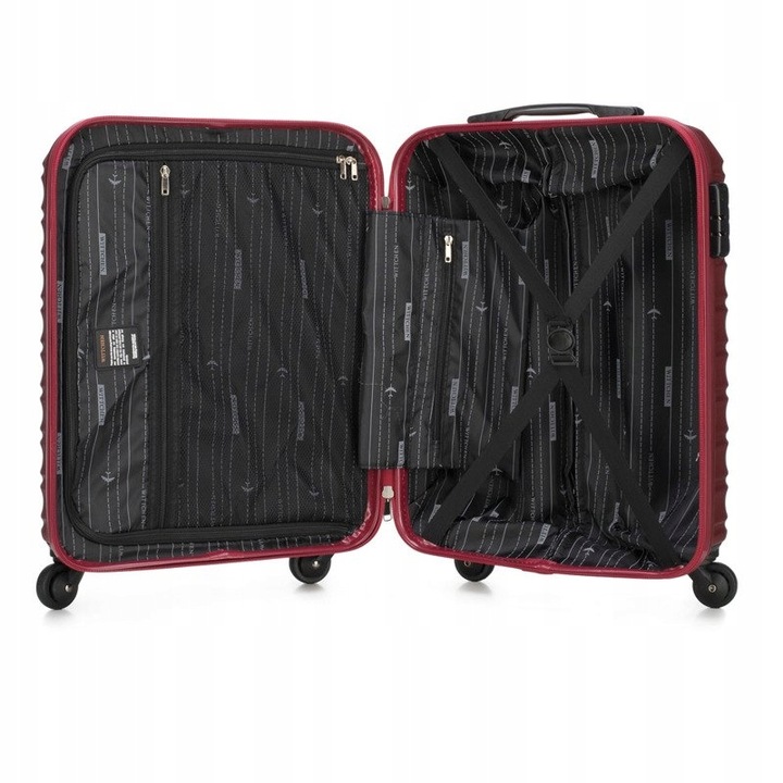 Nowoczesna Mała walizka WITTCHEN 56-3A-311 bordowa