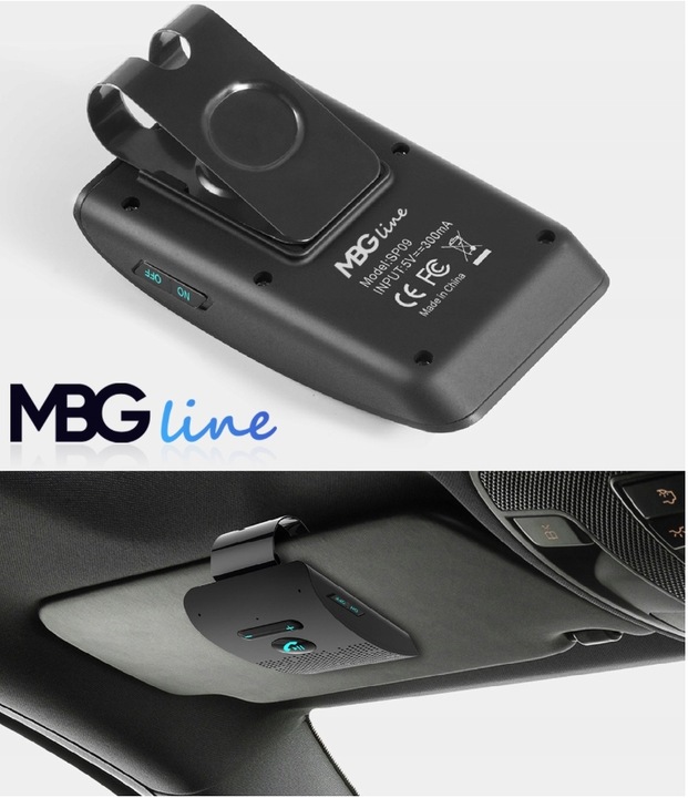 ZESTAW GŁOŚNOMÓWIĄCY PO POLSKU DO SAMOCHODU BEZPRZEWODOWY BLUETOOTH 5.0 B7R