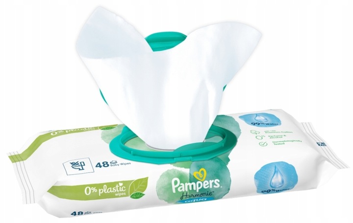 PAMPERS Harmonie AQUA Chusteczki nawilżane dla dzieci op. 9x48 szt