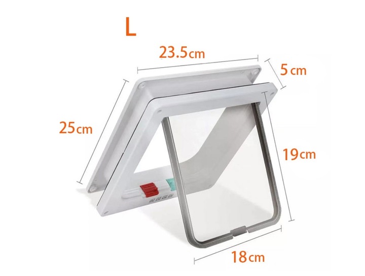 Drzwiczki KLAPA na drzwi dla Kota Psa do 6KG L