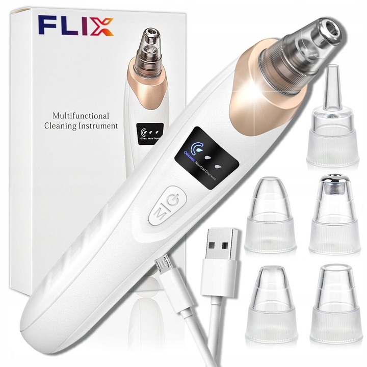 ELEKTRYCZNY PRZYRZĄD ODKURZACZ DO WĄGRÓW PRYSZCZY ZASKÓRNIKÓW 15w1