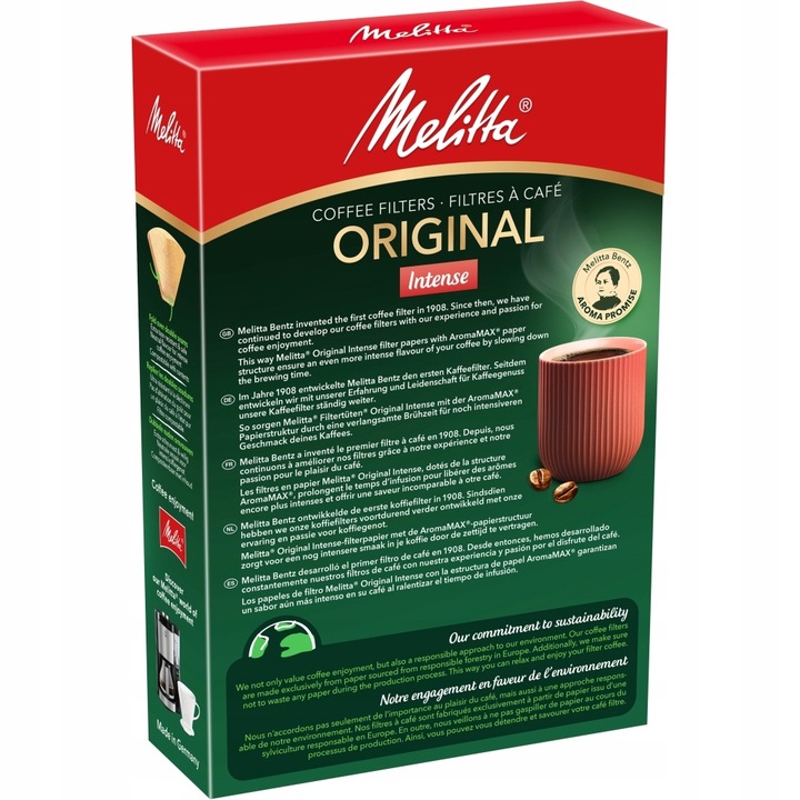 Filtry papierowe do kawy 1x4 Melitta ORIGINAL INTENSE, GOURMET 240szt,
