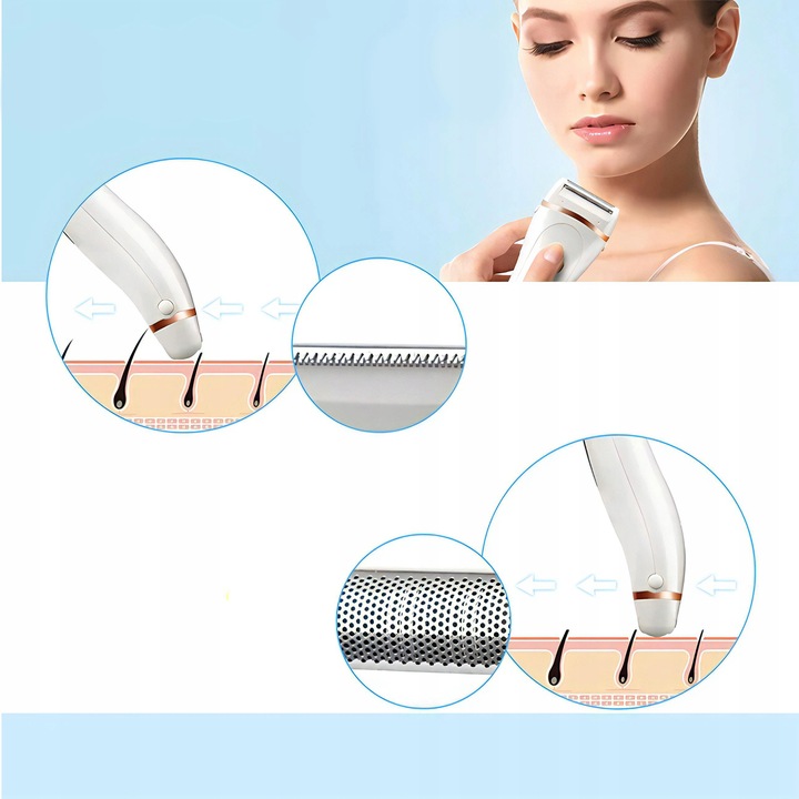 Golarka DAMSKA DEPILATOR BEZPRZEWODOWY dla Kobiet do nóg ciała bikini