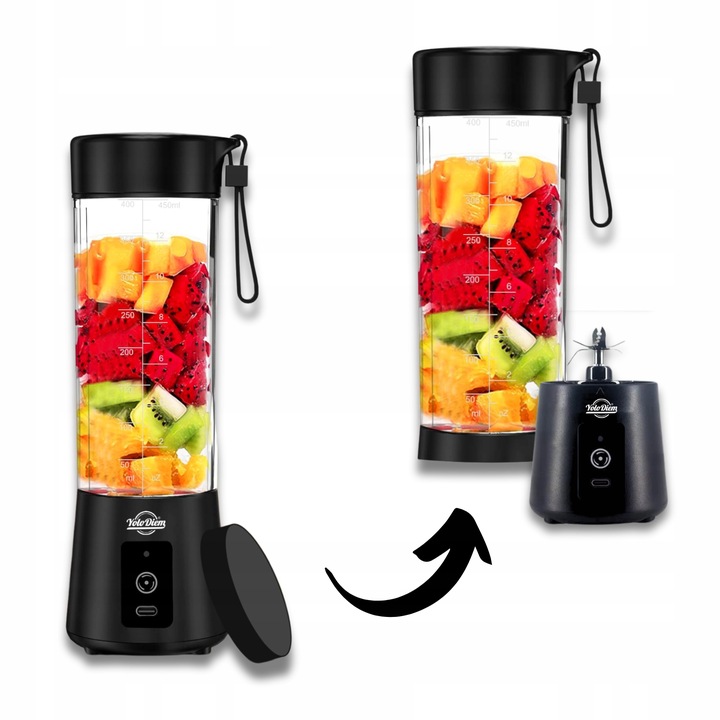 BLENDER PRZENOŚNY 250W 400ML Bezprzewodowy Kielichowy do Smoothie
