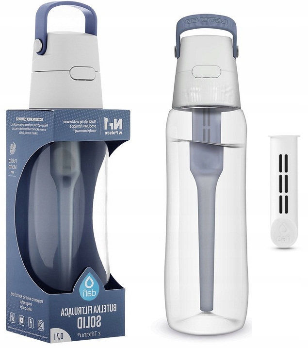 Butelka filtrująca Dafi SOLID 0,7 L JEANS / SZARY + FILTR