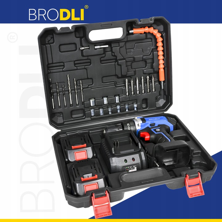 WIERTARKO WKRĘTARKA AKUMULATOROWA UDAROWA 2 BATERIE BAZA ŁADUJĄCA